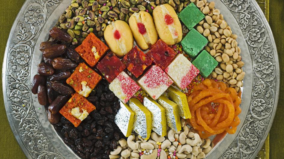 Assortment of Sweets at Diwali